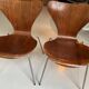Set of two Franz Hensen series 7 (3107) Arne Jacobsen vintage chairs.