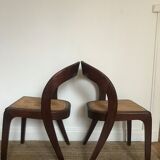 Pair of Baumann canne gondole chairs