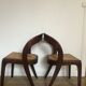 Paire de chaises Gondoles cannées Baumann