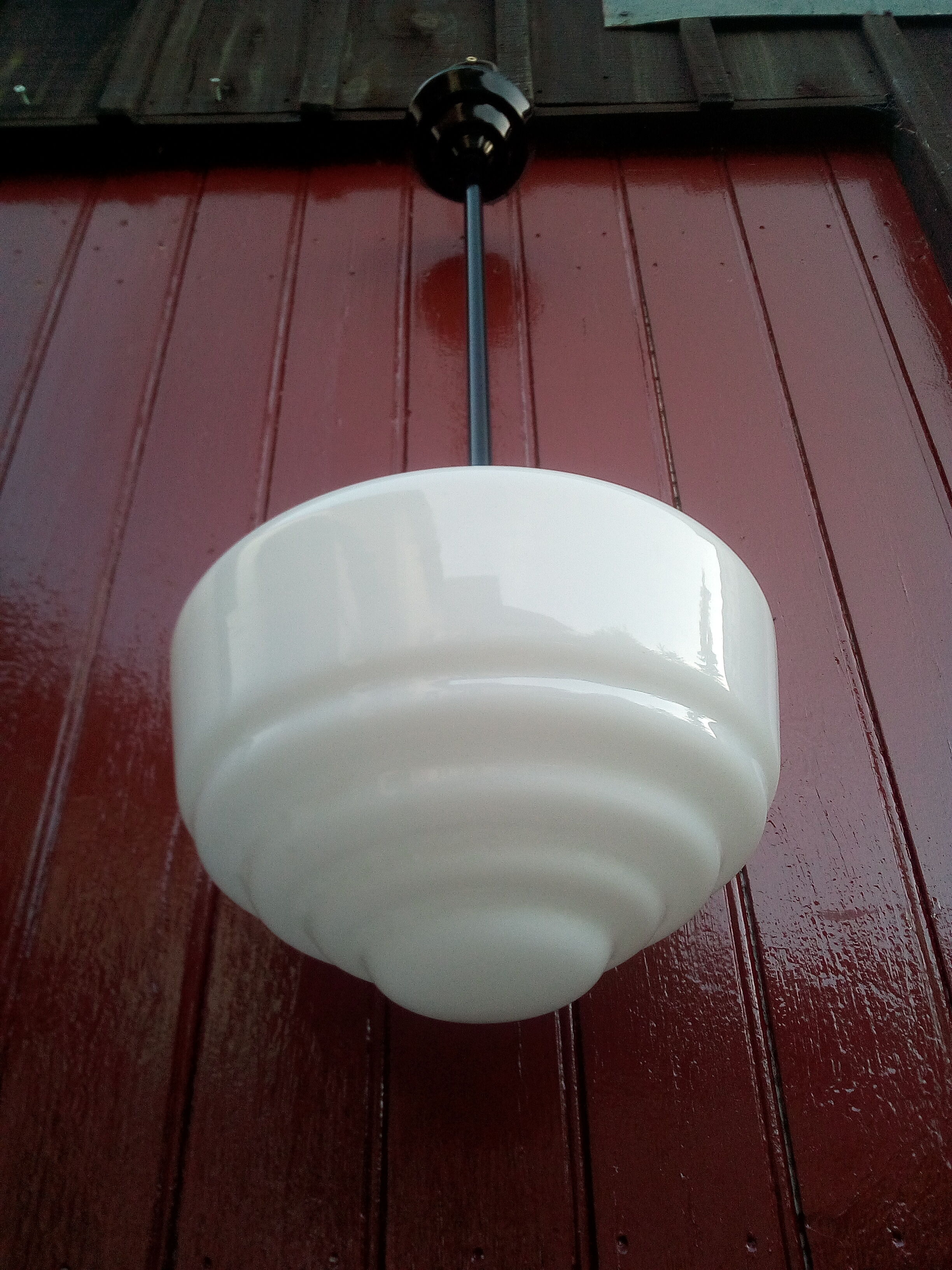 White opaline hanging