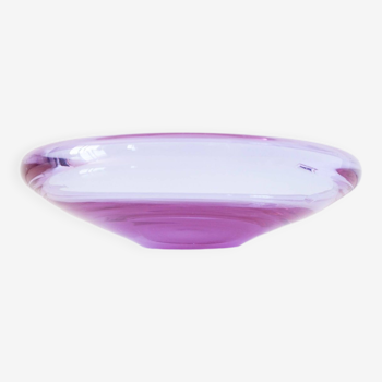 Grande coupe en verre violette 1970