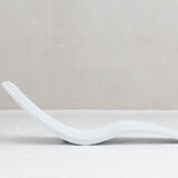 Set of 2 sunbeds in white fibreglass