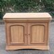 Louis Philippe 2-body sideboard renovated in raw wood with 2 glass doors