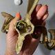 Pair of vintage gold wall sconces – Louis XVI style – 2 arms of