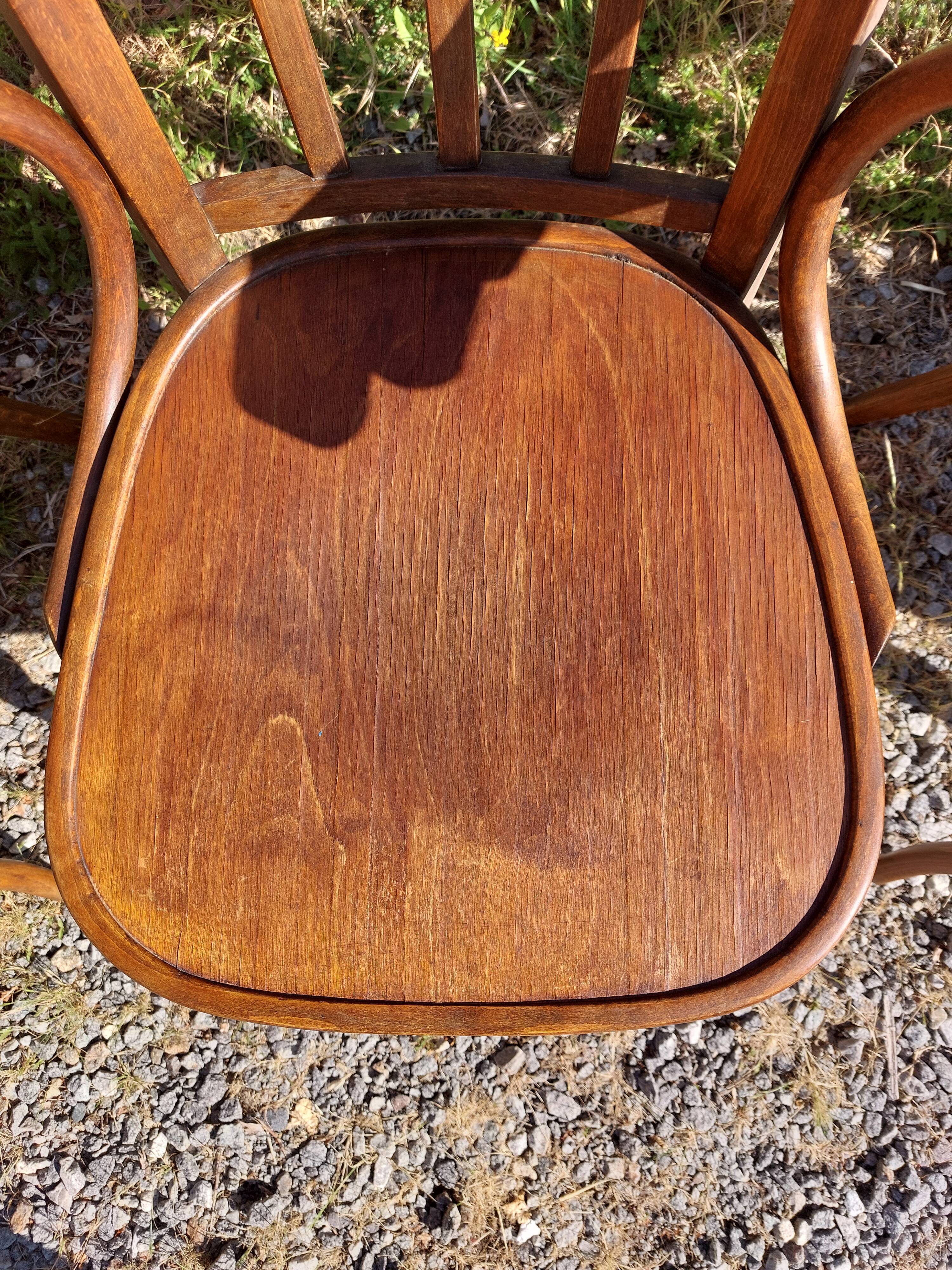 4 fauteuils Baumann en bois courbé