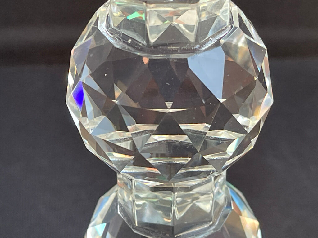 Candle holders - glass or cut crystal