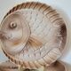 6 flat plates fish décor in slurry Sarreguemines vintage