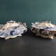 Set of 2 soup tureens, 19th century, Williams & Co. Crown china, Lily patte
