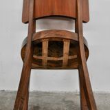 Vintage dining chairs in walnut, italy, 1930s, set of 6
