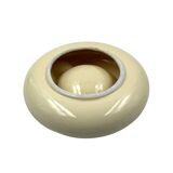 Cendrier en céramique crème Space Age, Sicart Italie années 1970