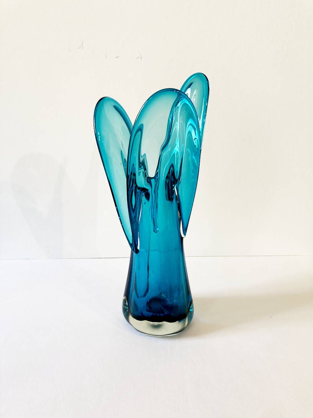 Art Deco Murano glass trilobe vase