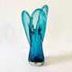 Vase trilobe Art déco en verre de Murano