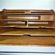 Wooden curtain desk binder