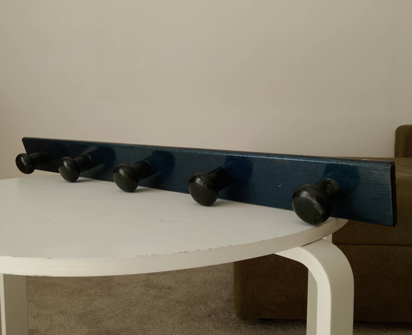 Vintage 1960s wall coat rack