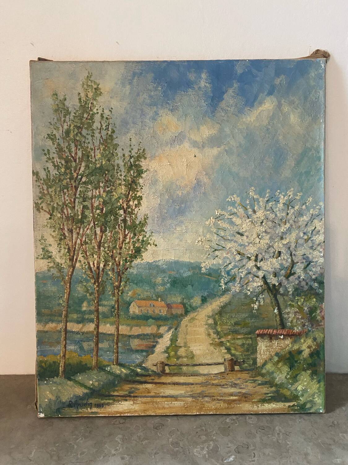 Country landscape signed from 1945