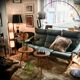 Soda Galvano 3 seater sofa in leather and ash