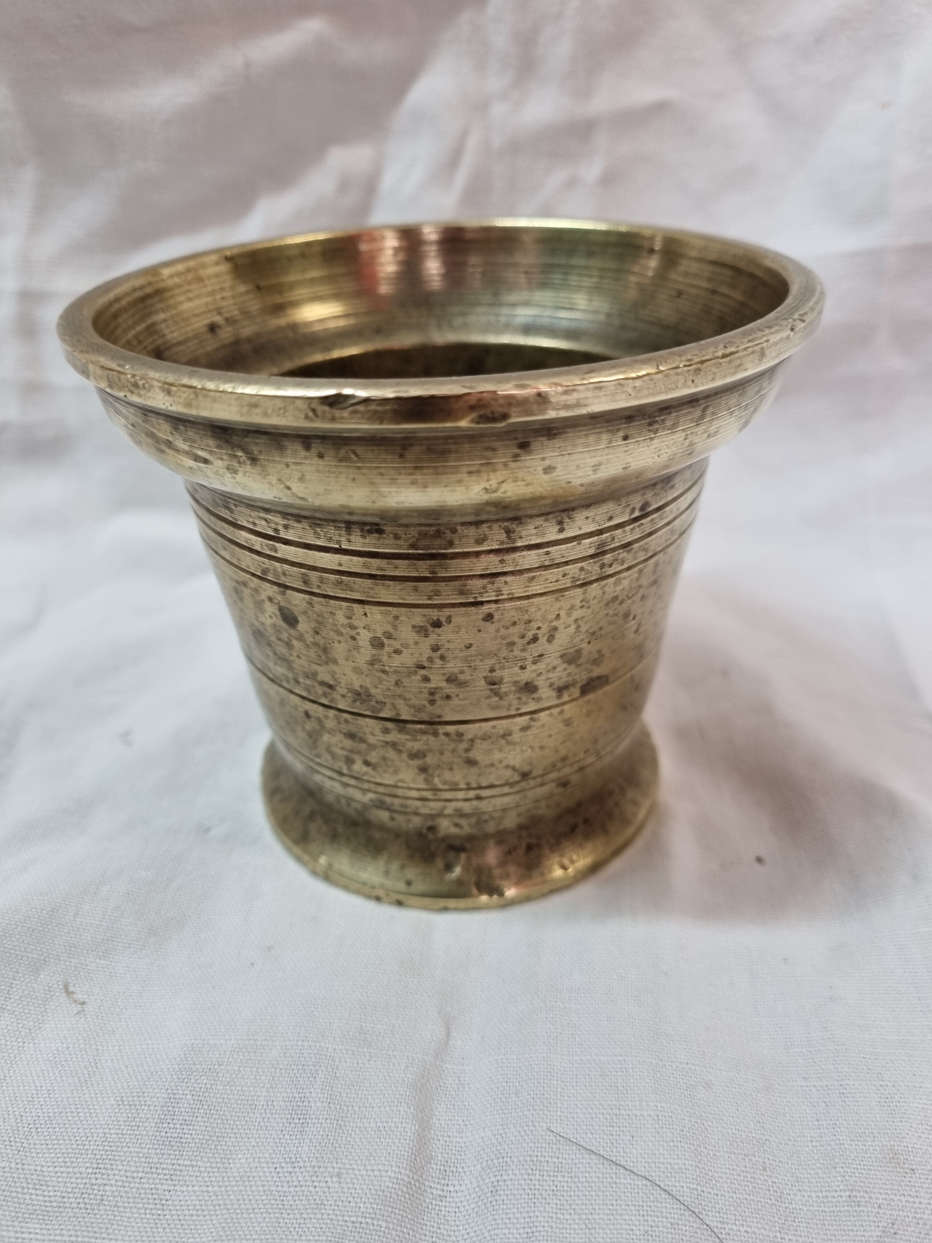 Pilon en bronze, mortier d'apothicaire