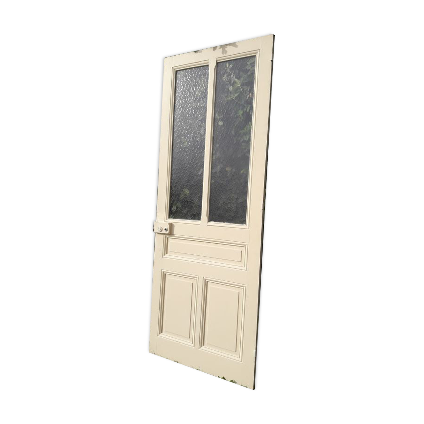 Old translucent glass communication door 82.5x214.2cm