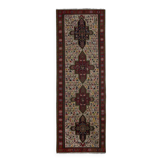 Tapis vintage turc de oushak tissé à la main 104x285 cm