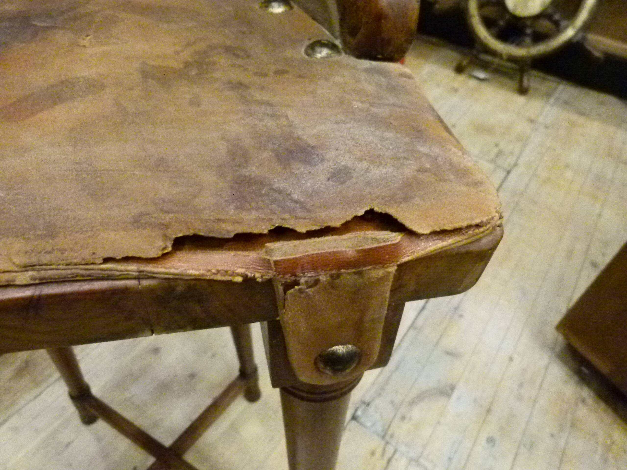 Pair of Gaudí-style stools