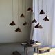 Small suspension in organic teak hat D30 H20