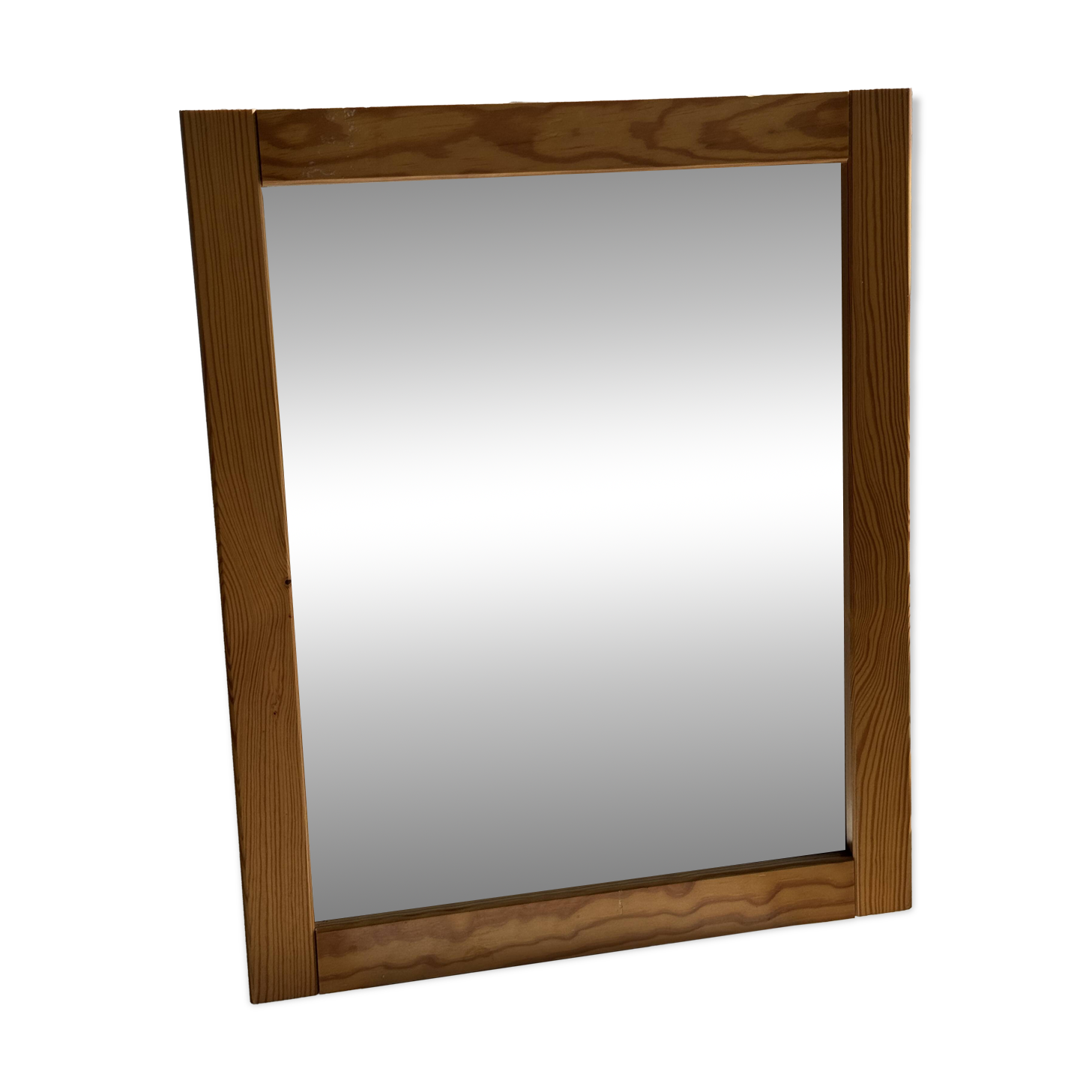 Small rectangular pine mirror 55x45