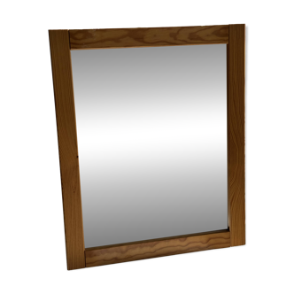 Small rectangular pine mirror 55x45