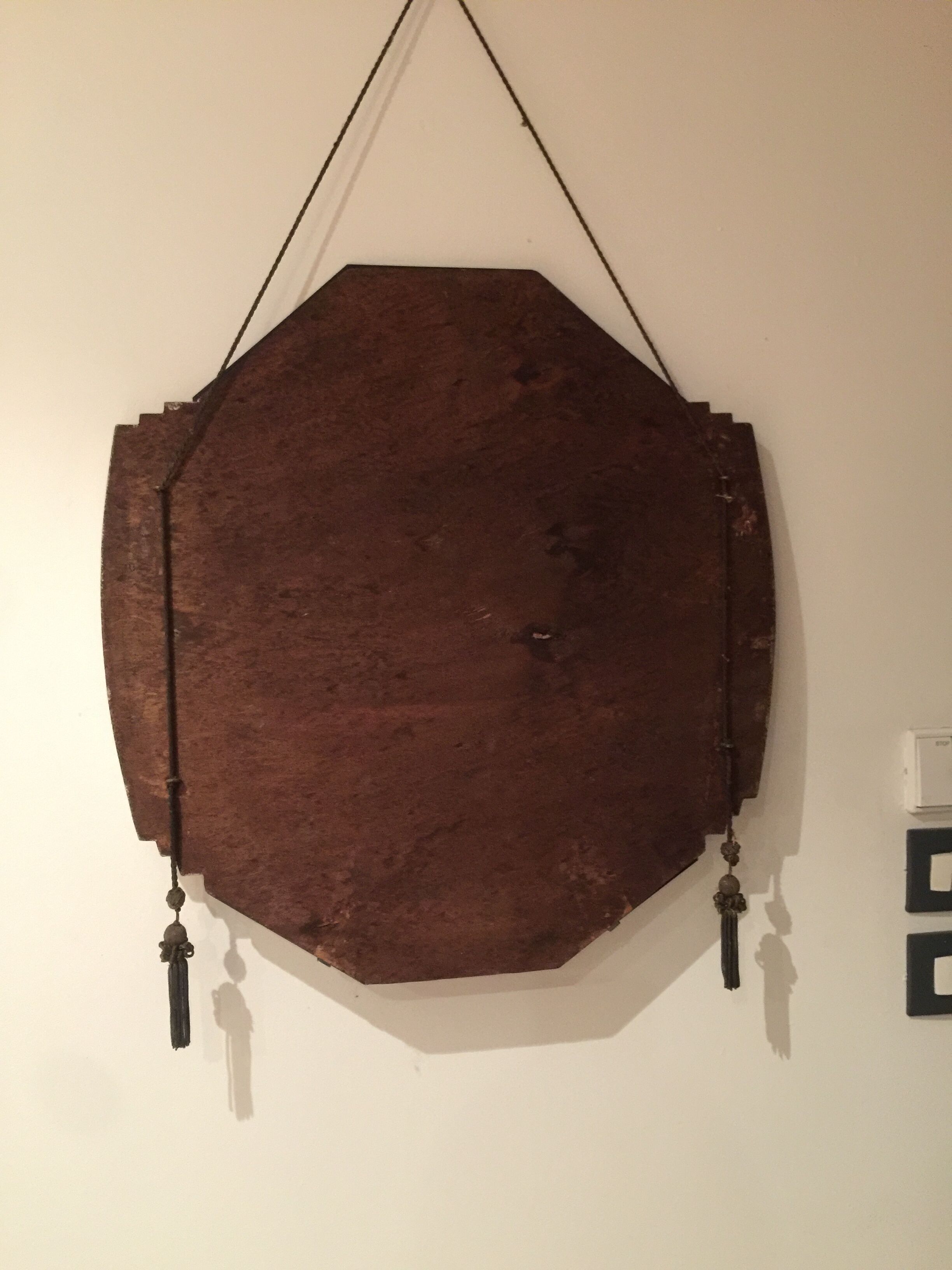 Silver art deco mirror 57x60cm