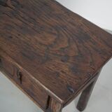 Antique Spanish Rustic Farmhouse Chestnut Side Table / Console, 18th Century
