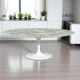 Arabescato Vagli Knoll Original Eero Saarinen Table tulipe ovale en marbre