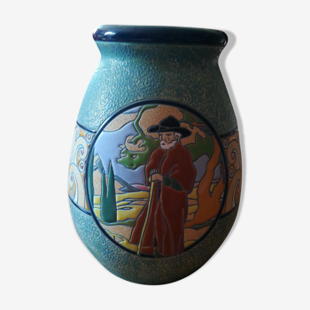 Ceramic vase amphora - czechoslovakia 1935