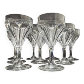 Baccarat, set of 9 port glasses model Duchesse de Dino