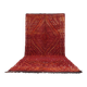Red Vintage Moroccan Rug 193 x 400 cm - Berber Wool Rug - Handmade Rug Boho