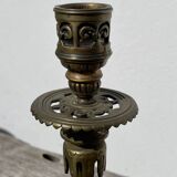 Bougeoir Victorien en bronze doré