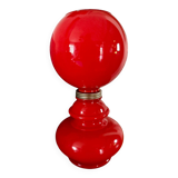 Lampe opaline rouge vintage 70’