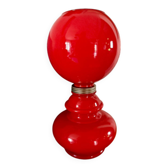 Vintage red opaline lamp 70's