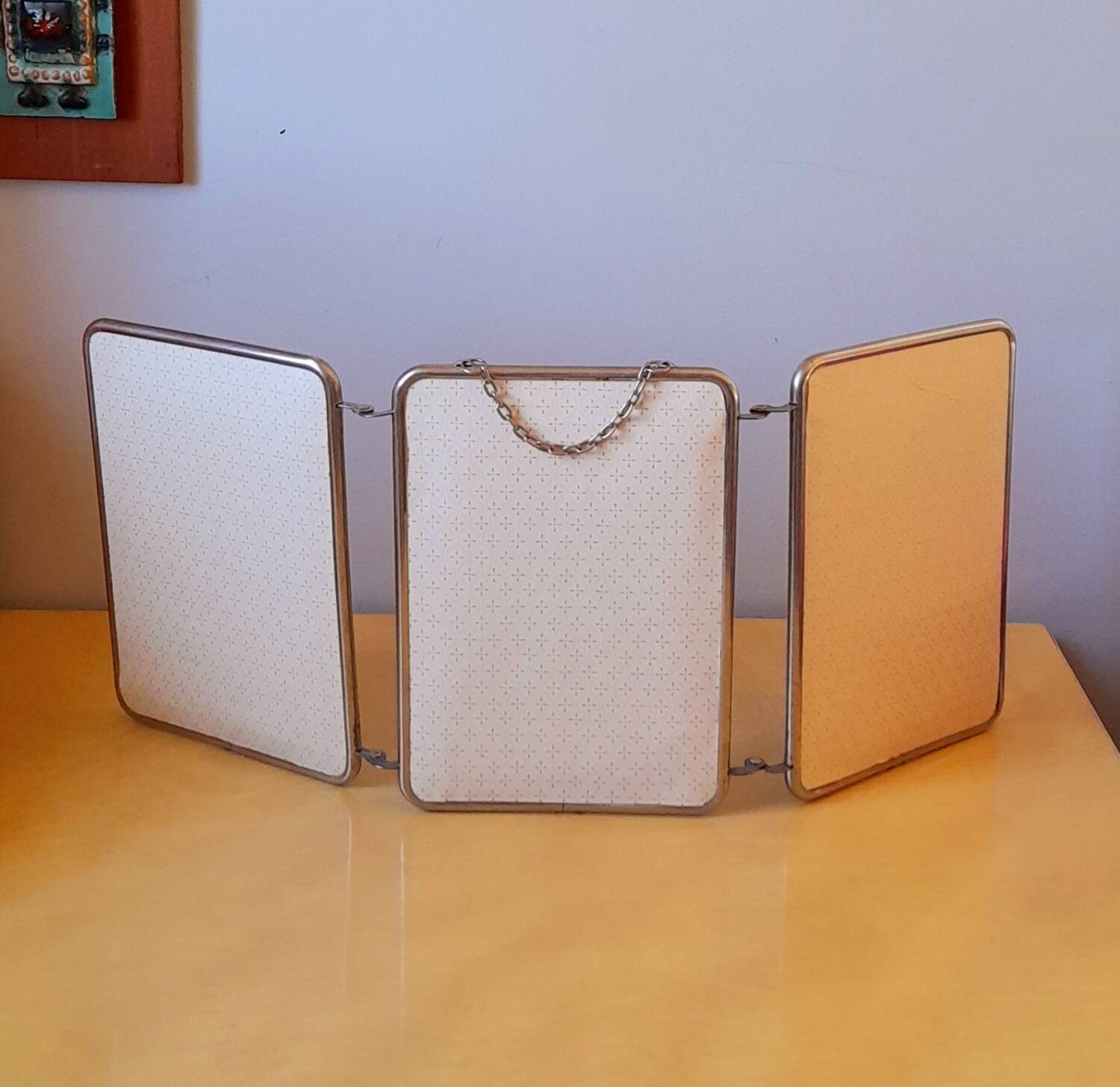 Triptych barber mirror