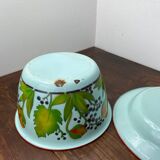 Cache pot en métal émaillé
