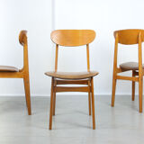 Vintage Italian Leatherette Dining Chairs, set of 3