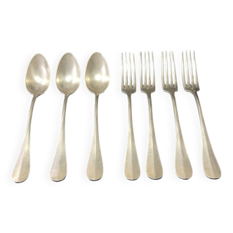 Forks and spoons Louis XV style silver plated metal