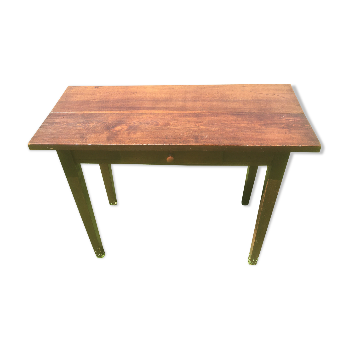 Side table with drawer in oak