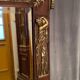 Mirror pediment nineteenth Neo classical decoration antique character brass on wood