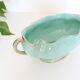 Ceramic planter, mint green, France / Vintage French