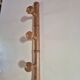 coat rack made of 3 vintage wooden hooks