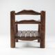 Pair of rustic wooden Wabi Sabi lounge chairs - 1950s