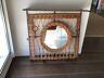 Vintage rattan coat rack