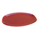 Plat de service ovale céramique vernissée de couleur bordeaux