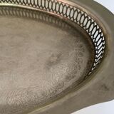 Engraved metal top diam35,4 cm