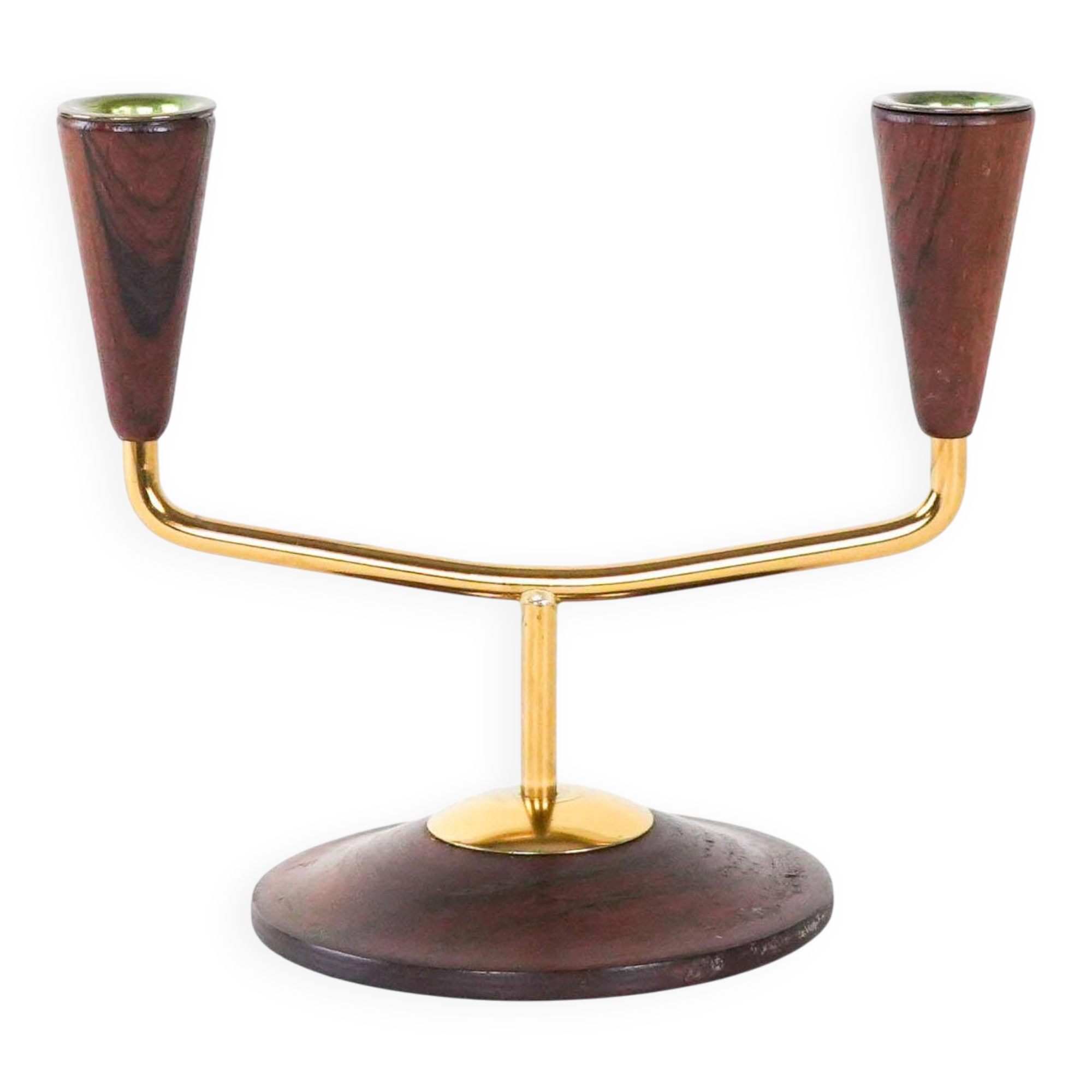 Teak candlestick, Danish design, 1970s, made in Denmark