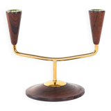 Teak candlestick, Danish design, 1970s, made in Denmark